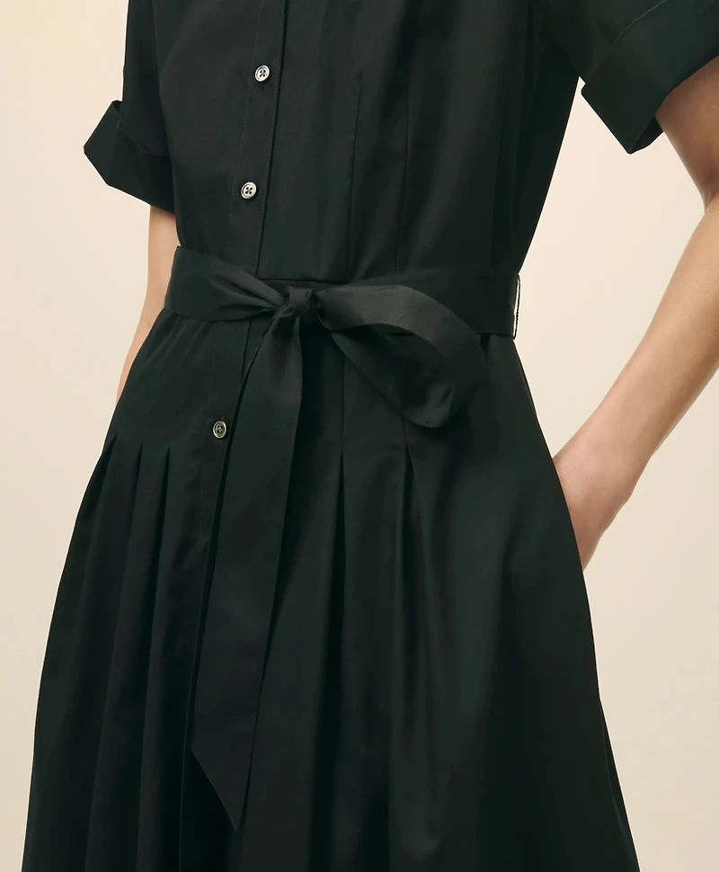 Signature A-Line Cotton Sateen Shirt Dress