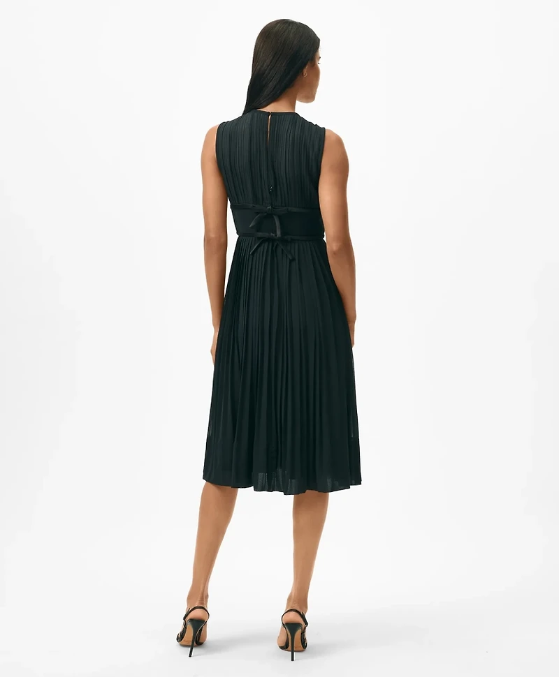 A-Line Sleeveless Dress Pleated Chiffon
