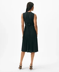 A-Line Sleeveless Dress Pleated Chiffon