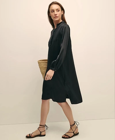 Silk Charmeuse Shift Dress