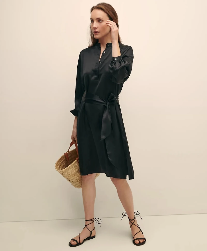 Silk Charmeuse Shift Dress