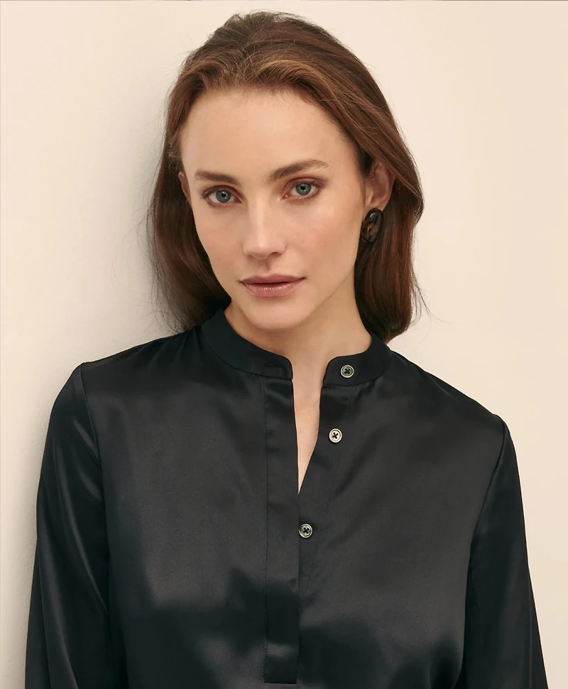 Silk Charmeuse Shift Dress