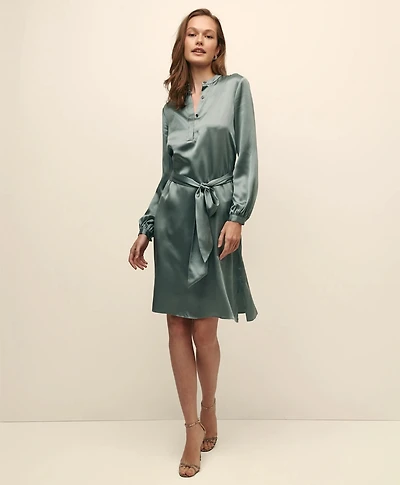 Silk Charmeuse Shift Dress