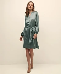 Silk Charmeuse Shift Dress