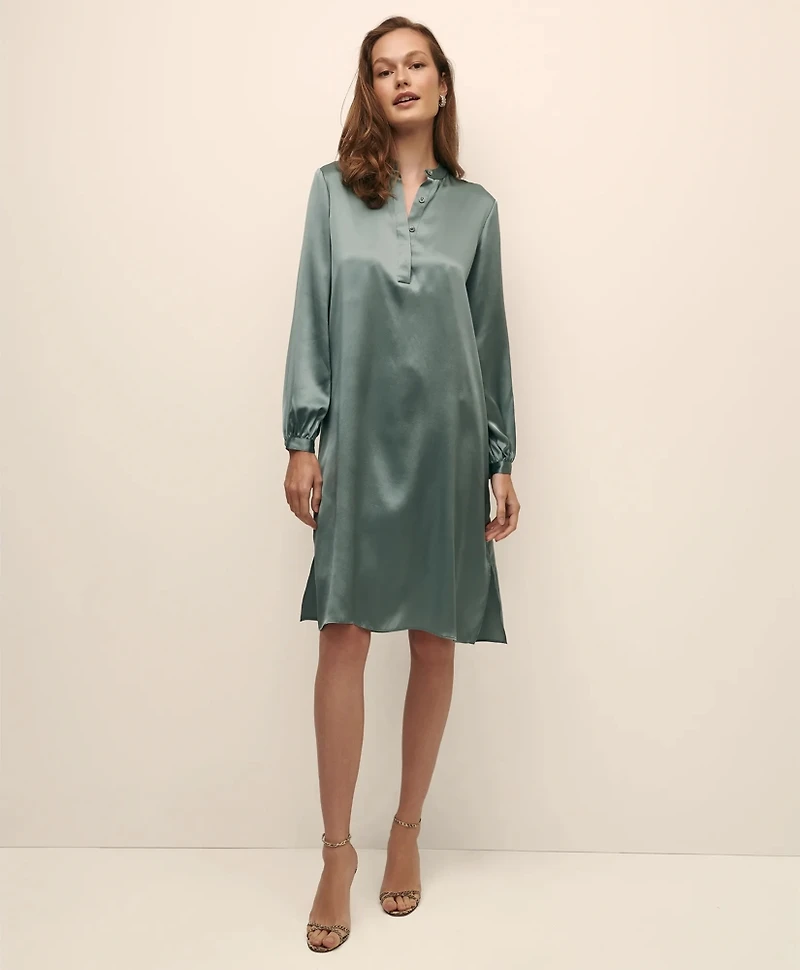 Silk Charmeuse Shift Dress