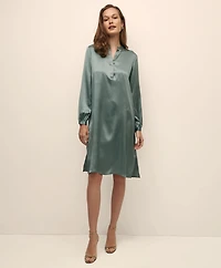 Silk Charmeuse Shift Dress
