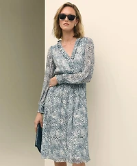 Chiffon Abstract Print Dress