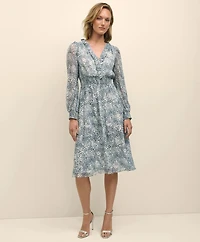Chiffon Abstract Print Dress