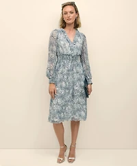 Chiffon Abstract Print Dress