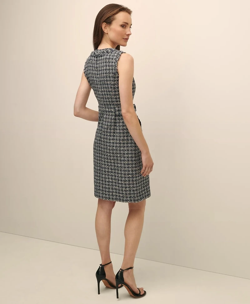 Cotton-Blend Boucle Sheath Dress & Jacket Set