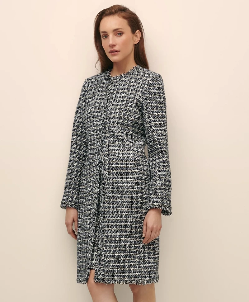 Cotton-Blend Boucle Sheath Dress & Jacket Set