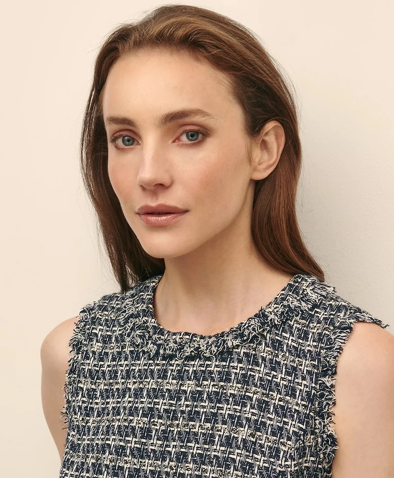 Cotton-Blend Boucle Sheath Dress & Jacket Set