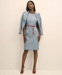 Fringed Boucle Dress