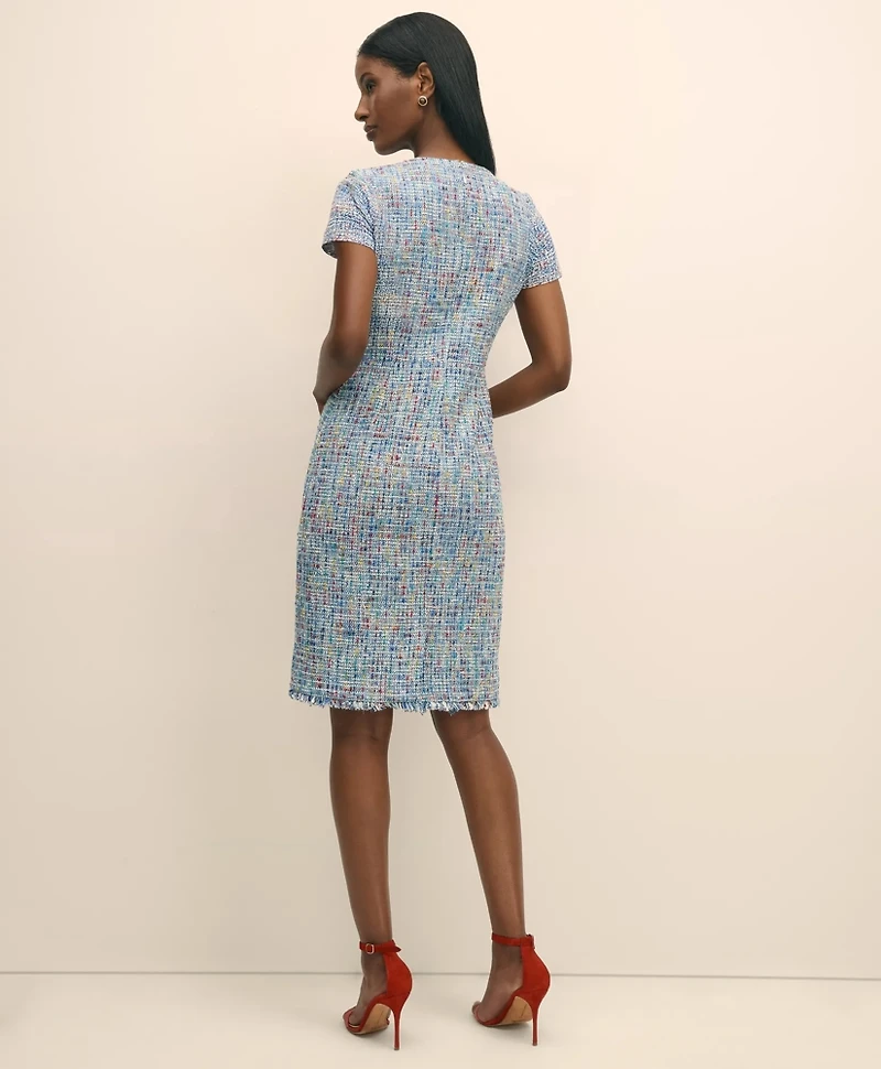 Fringed Boucle Dress