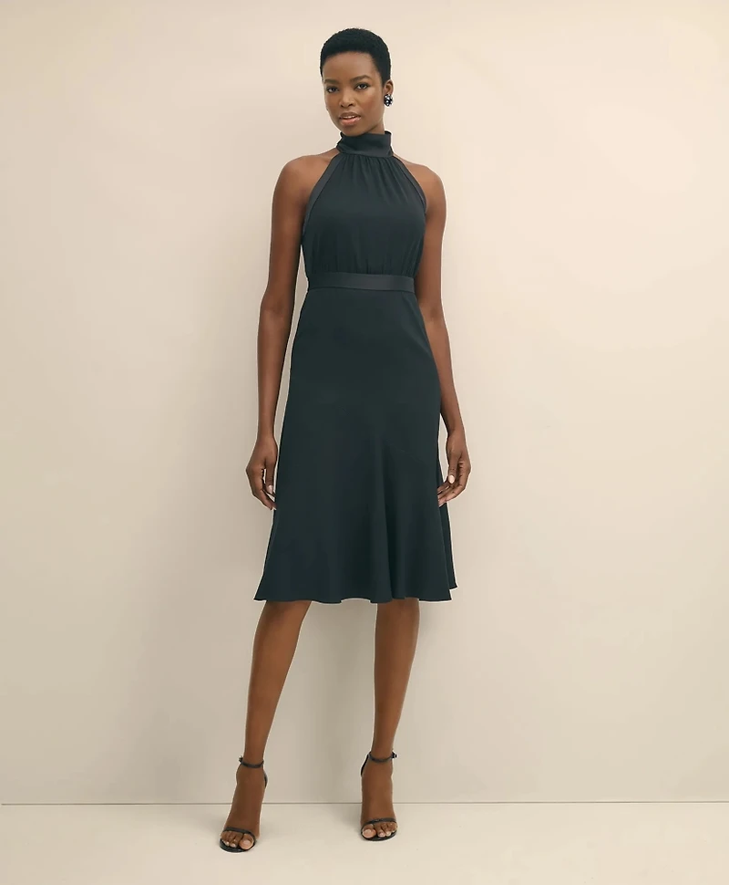 Crepe Halter Dress