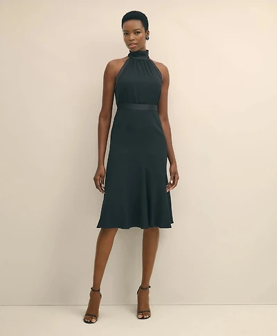 Crepe Halter Dress
