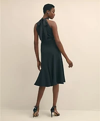 Crepe Halter Dress