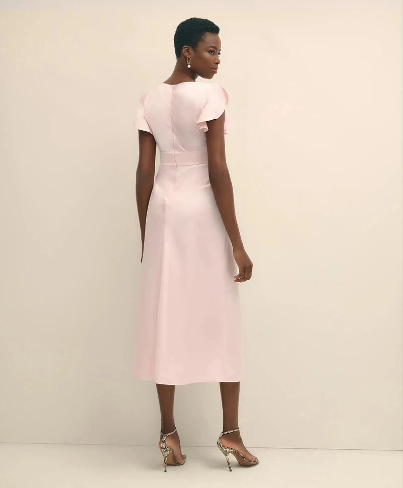 Crepe Butterfly Sleeve Maxi Dress