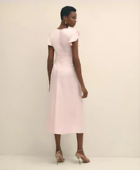 Crepe Butterfly Sleeve Maxi Dress