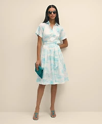 Supima<sup>®</sup> Satin Cotton Bermuda Toile Shirt Dress