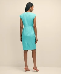 Cotton Embellished Sheath Dress