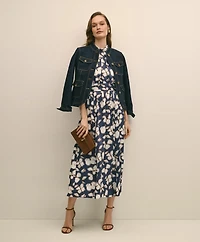 Halter Dress Abstract Floral Print