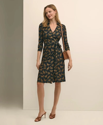 Wrap Dress Horse Print