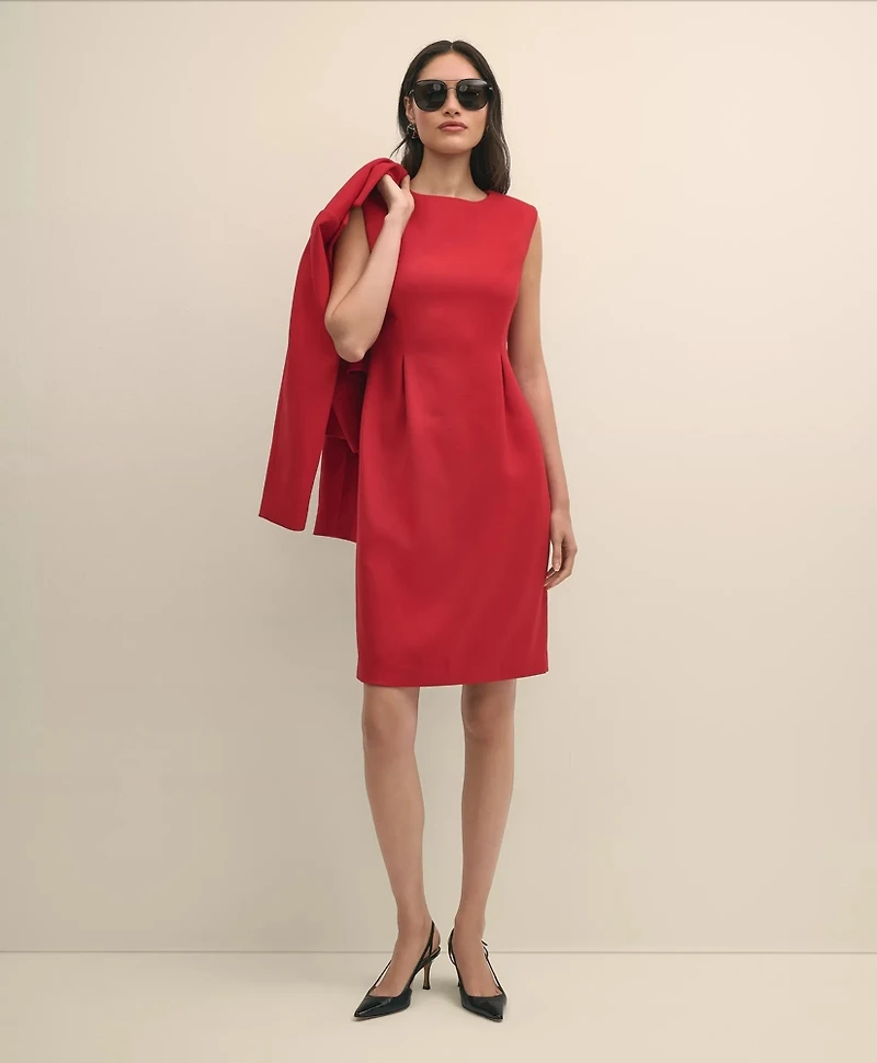 Wool Blend Tulip Sheath Dress