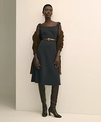 Jersey Scoop Fit-and-Flare Dress