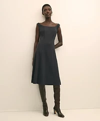 Jersey Scoop Fit-and-Flare Dress