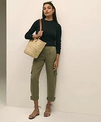 Supima<sup>®</sup> Cotton Cable Crewneck Sweater