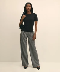 Short-Sleeve Shell Sweater Cashmere