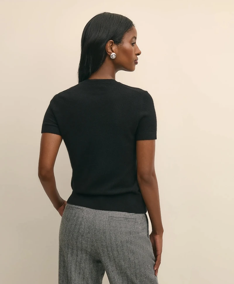 Short-Sleeve Shell Sweater Cashmere
