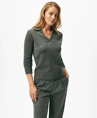 Johnny Collar Sweater Merino Wool-Cashmere Blend