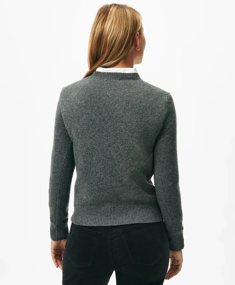Beaded Golden Fleece<sup>®</sup> Emblem Sweater Merino Wool-Cashmere Blend