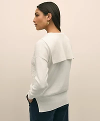 Supima<sup>®</sup> Cotton Shawl Collar Embroidered Sweater