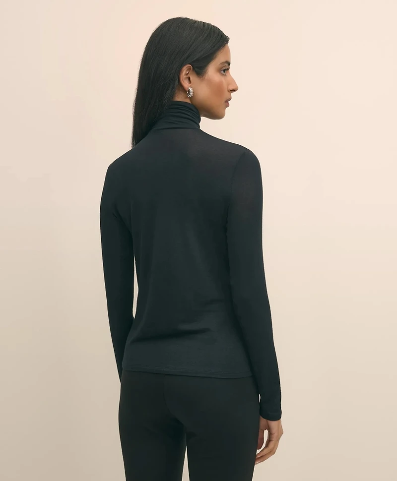 Lightweight Modal Cashmere Turtleneck
