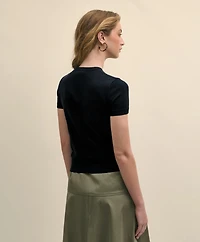 Supima<sup>®</sup> Cotton Jersey Short-Sleeve Sweater