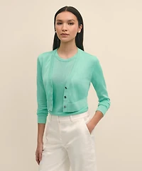 Cropped V-Neck Cardigan