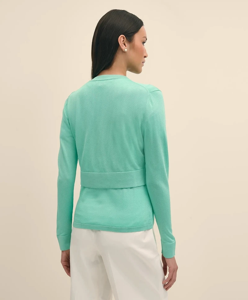 Cropped V-Neck Cardigan