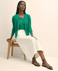 Linen Cable Short-Sleeve Shell
