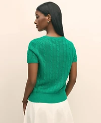Linen Cable Short-Sleeve Shell