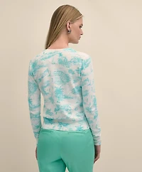 Cotton Bermuda Toile Cardigan