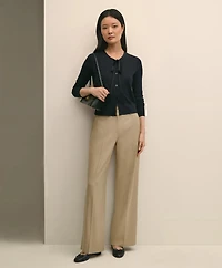 Silk-Blend Bow-Neck Cardigan