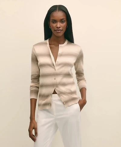 Egyptian Cotton Space-Dyed Cardigan