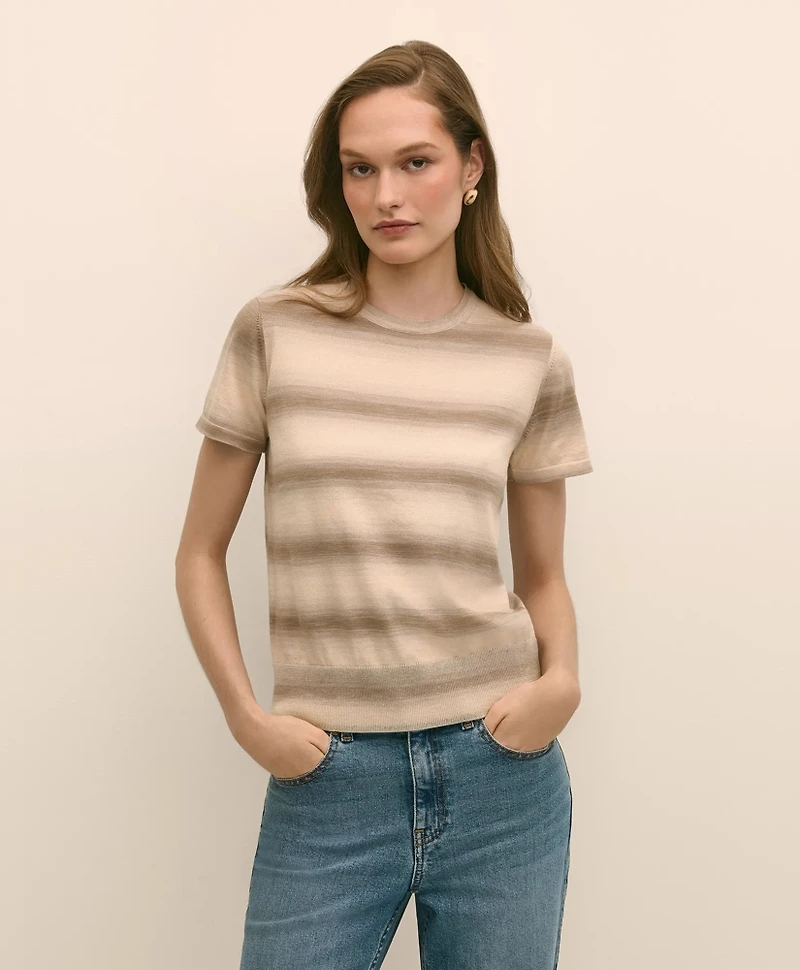 Egyptian Cotton Space-Dyed Short-Sleeve Shell