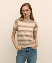 Egyptian Cotton Space-Dyed Short-Sleeve Shell