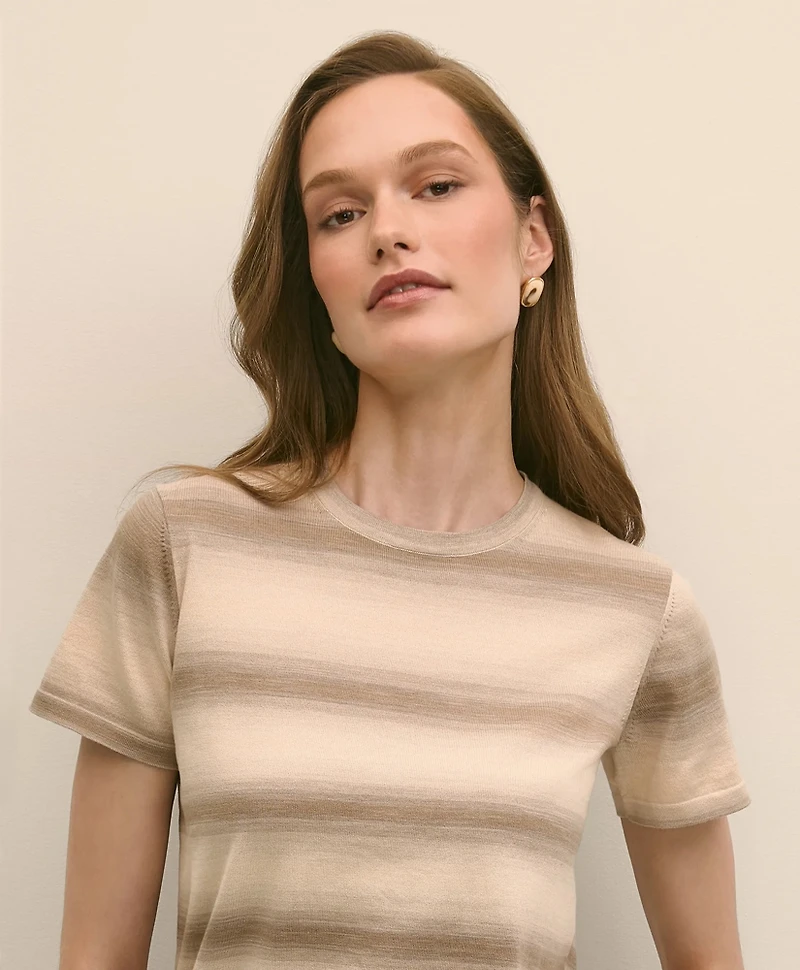 Egyptian Cotton Space-Dyed Short-Sleeve Shell