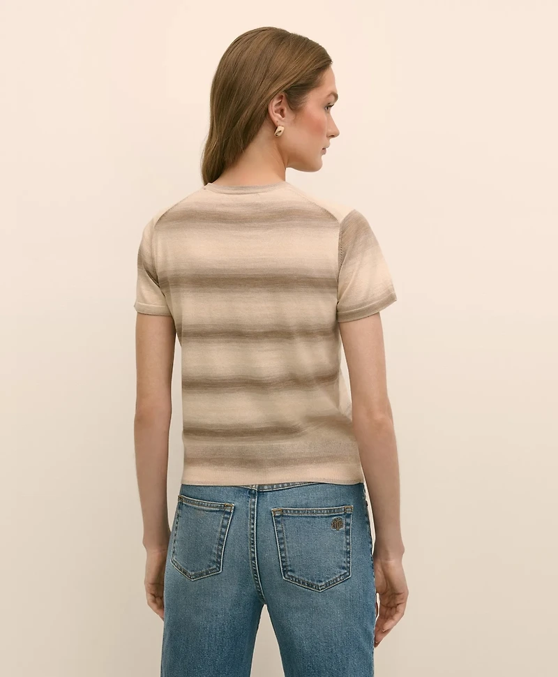 Egyptian Cotton Space-Dyed Short-Sleeve Shell