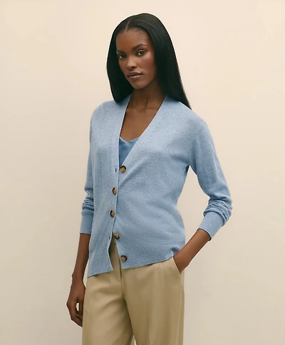 Silk Marled Knit Relaxed Cardigan